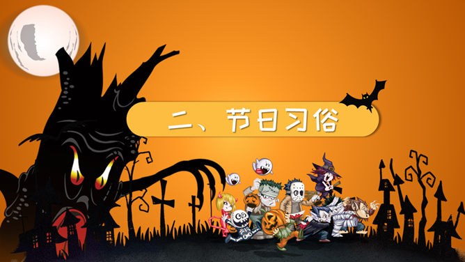 万圣节主题班会PPT课件模板