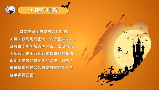 万圣节主题班会PPT课件模板