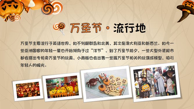 简约款万圣节活动PPT模板