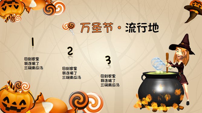 简约款万圣节活动PPT模板