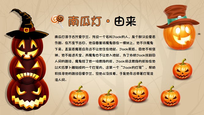 简约款万圣节活动PPT模板