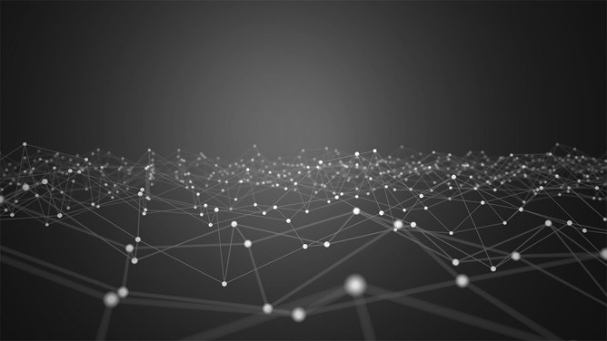粒子点线科技风背景图片知识介绍PPT模板（精美）