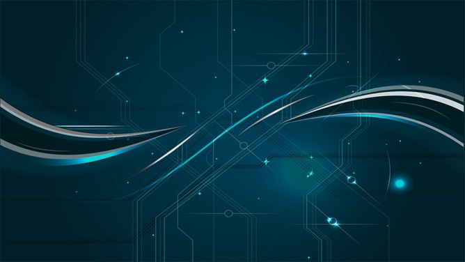 粒子点线科技风背景图片知识介绍PPT模板（精美）