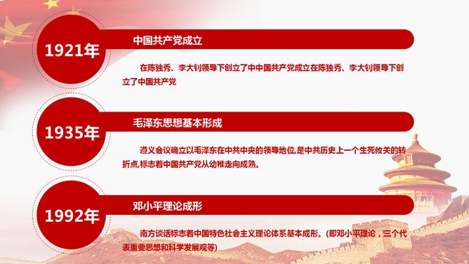 建党节主题PPT模板（国风版）