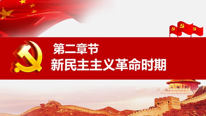 建党节主题PPT模板（国风版）