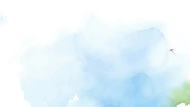 高清水彩晕染效果背景图片PPT模板