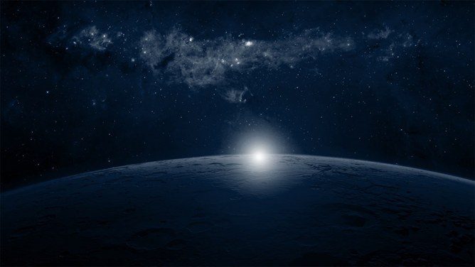 宇宙地球光线PPT背景图片-宇宙光效 科幻大片感