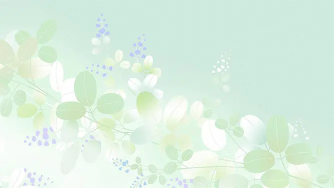 淡雅渐变绿色PPT背景图片-渐变淡雅 简约高级
