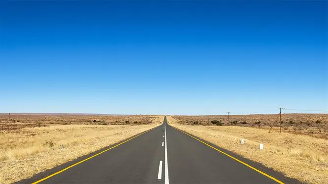 公路道路在路上PPT背景图片-在路上 逐梦前行
