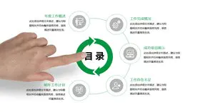 立体效果PPT目录模板素材-立体目录版式 层次更分明