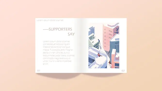 创意书本纸张文本模板(中国风风格)