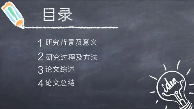 创意黑板彩色粉笔模板(大气风格)