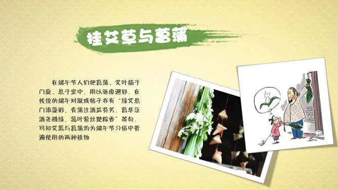 端午节传统习俗介绍PPT模板-粽情端午 传承习俗
