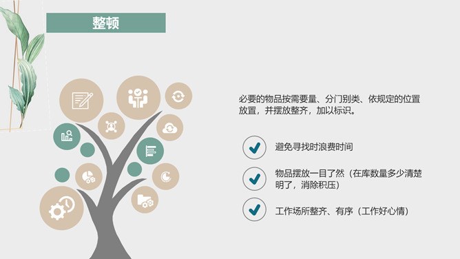 水彩叶子6S管理培训课件节日介绍PPT模板(通用版)