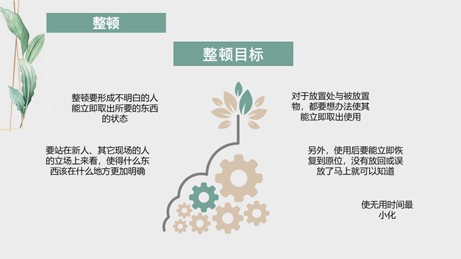 水彩叶子6S管理培训课件节日介绍PPT模板(通用版)
