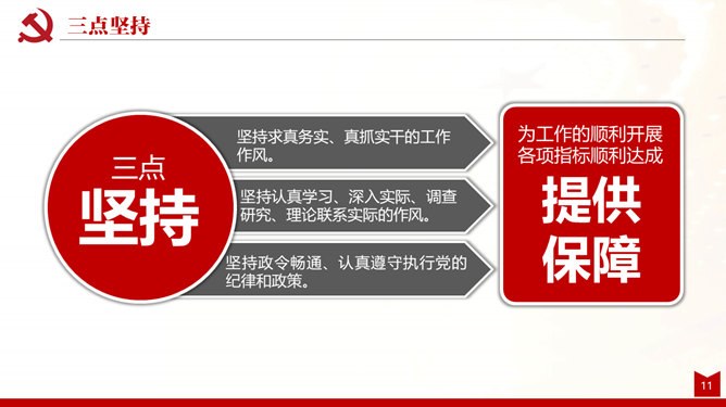 支部述职述廉述责报告节日介绍PPT模板（通用版）