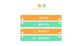 悬浮卡片效果PPT目录素材-悬浮卡片版式 目录更吸睛