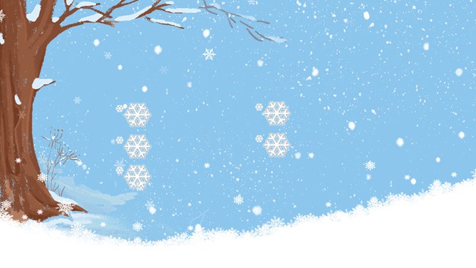 冬天冬季冰雪背景图片课件PPT模板