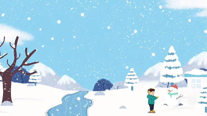 冬天冬季冰雪背景图片课件PPT模板