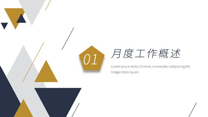 三角月度工作总结模板（高清风格）