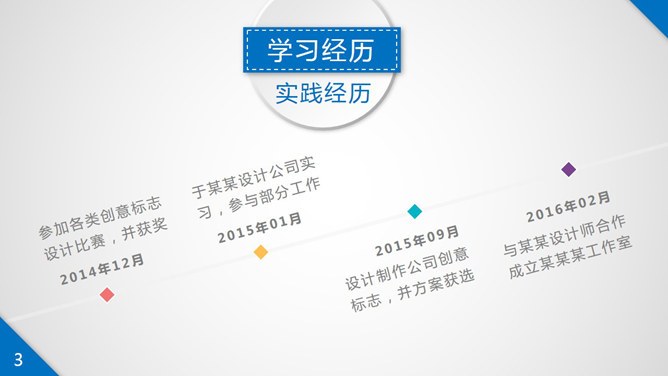 微立体个人简历知识介绍PPT模板（中国风）