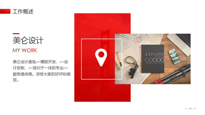 年终报告知识介绍PPT模板(古典)