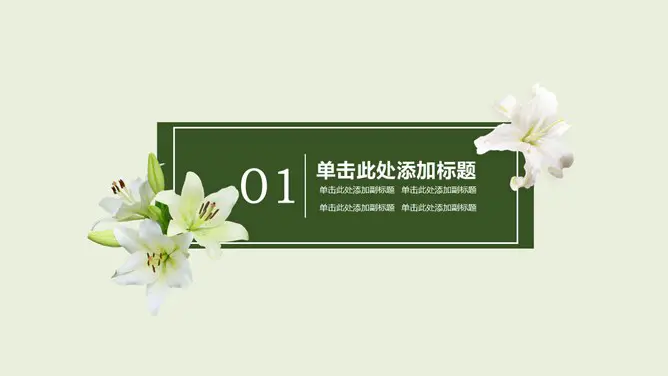淡雅唯美工作总结汇报节日介绍PPT模板(通用版)
