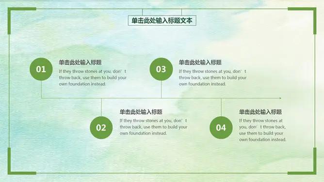 绿色简约通用知识介绍PPT模板(精美)