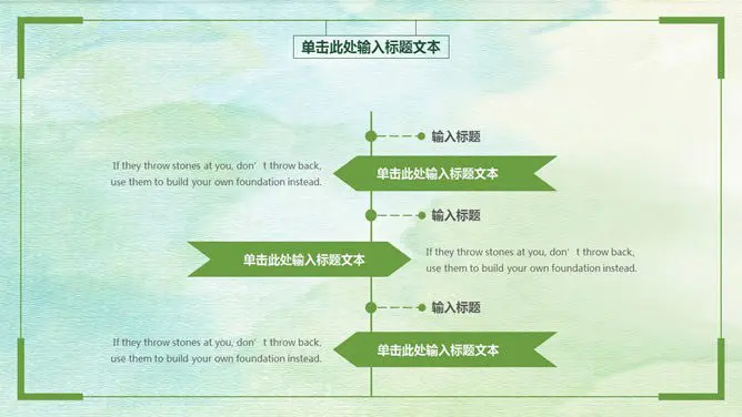 绿色简约通用知识介绍PPT模板(精美)