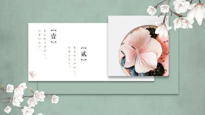春天唯美素雅花朵模板(古典风格)