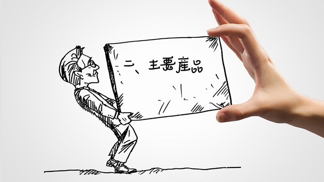 创意手势手绘公司介绍节日介绍PPT模板（通用版）